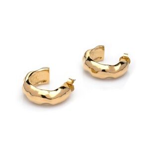 New MAYAMAR Gold hammered Hoop Earrings